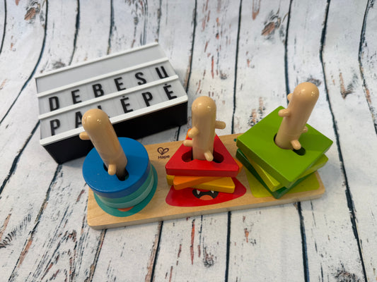 Medinė formelių rūšiuoklė mažyliui 🧩🌿