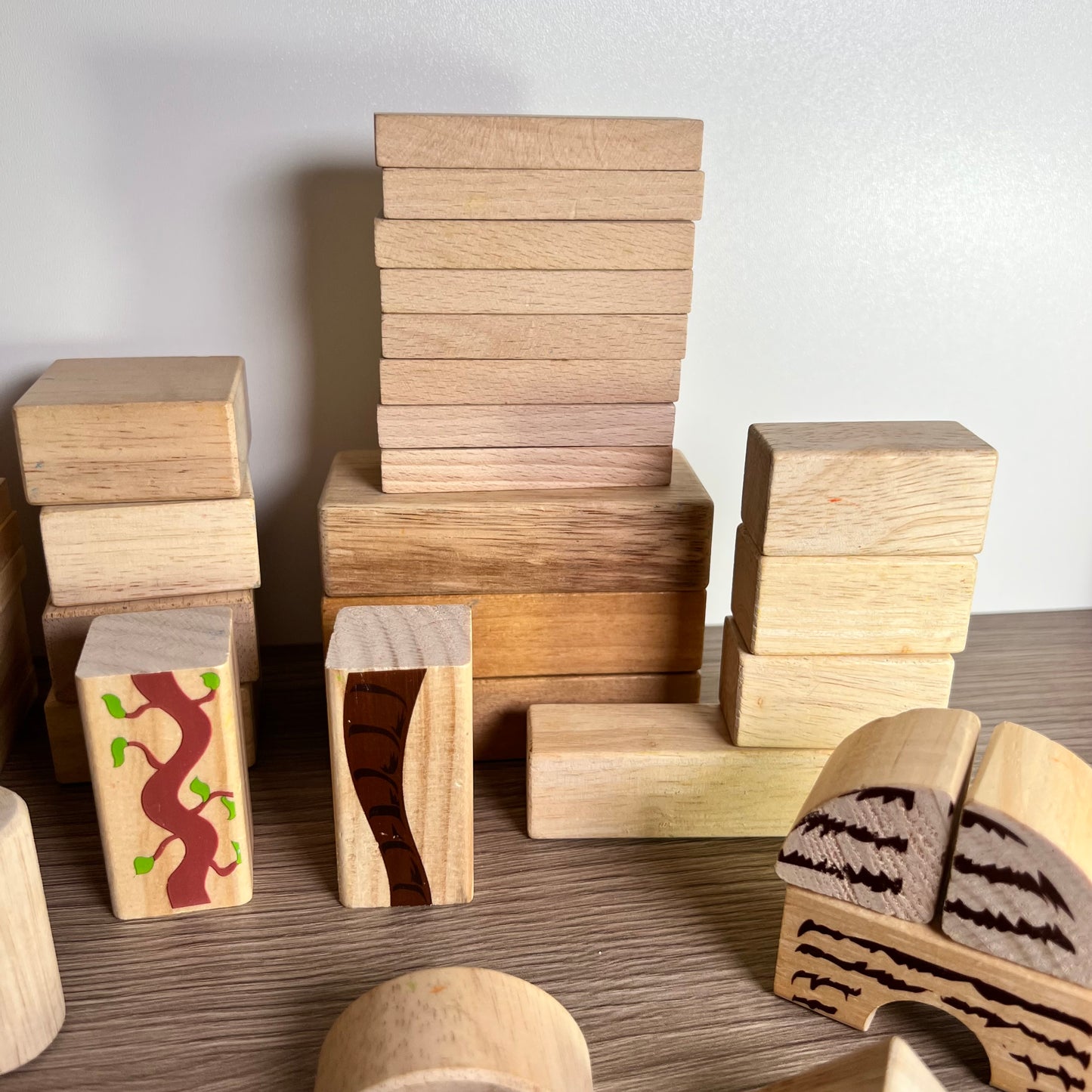 Medinių kaladėlių rinkinys