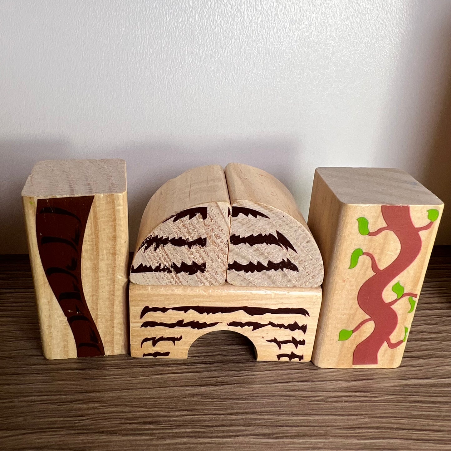 Medinių kaladėlių rinkinys