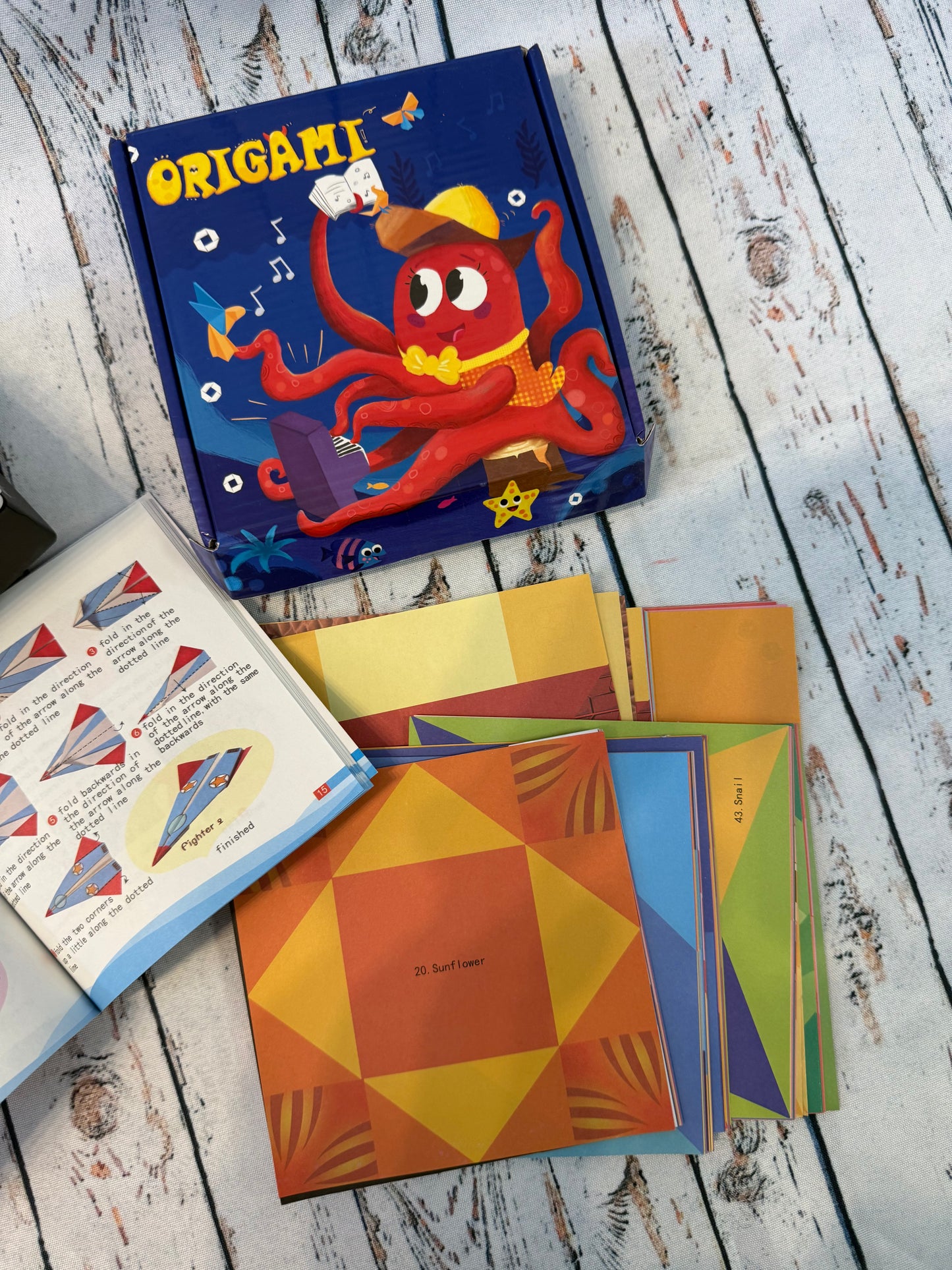 🦑📄 Origami kūrybinis lankstymo rinkinys