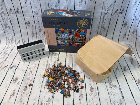 🧩🎈 Trefl Wood Craft medinė dėlionė 1000 detalių