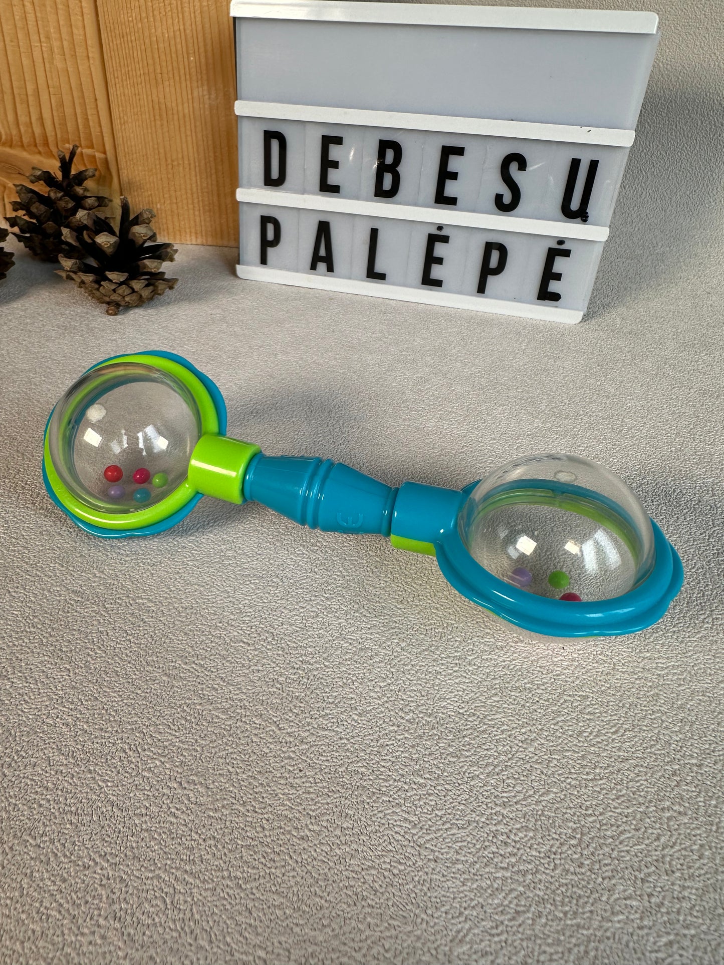 Lavinamųjų žaisliukų rinkinys "Barškučių draugija mažiesiems 🐘🌸"