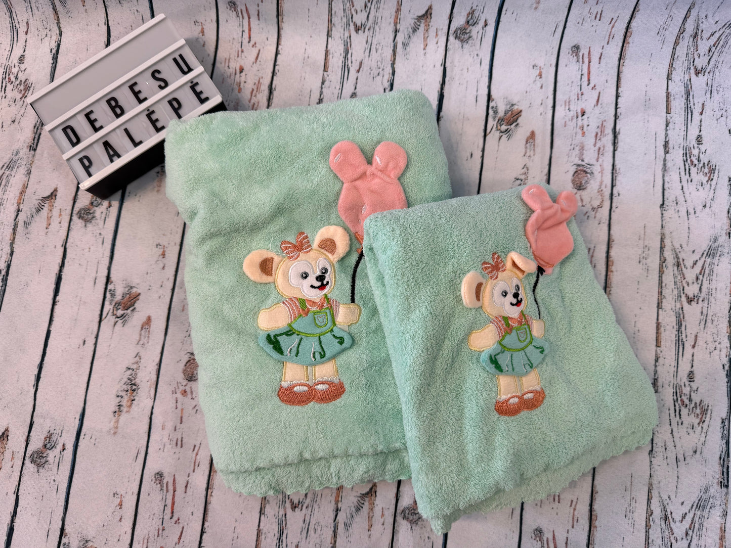 🧸🩷 Švelnūs kūdikio rankšluostukai su peliuku