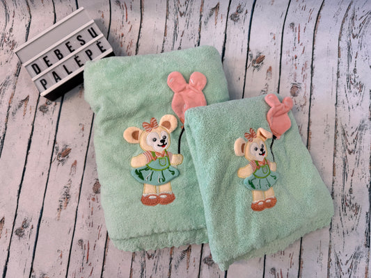 🧸🩷 Švelnūs kūdikio rankšluostukai su peliuku