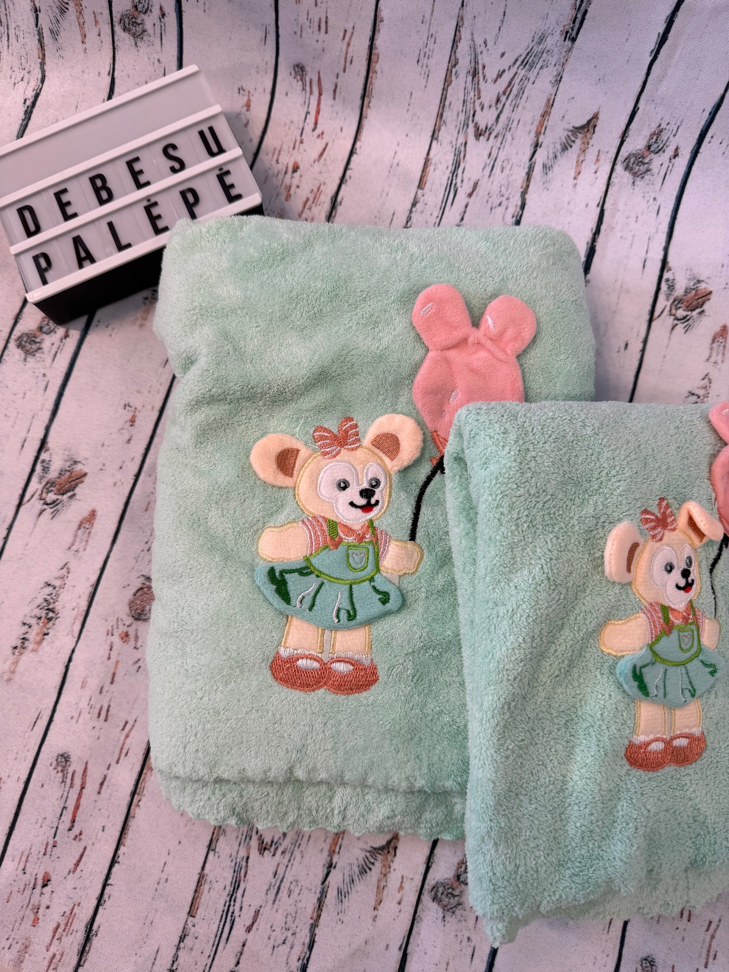 🧸🩷 Švelnūs kūdikio rankšluostukai su peliuku