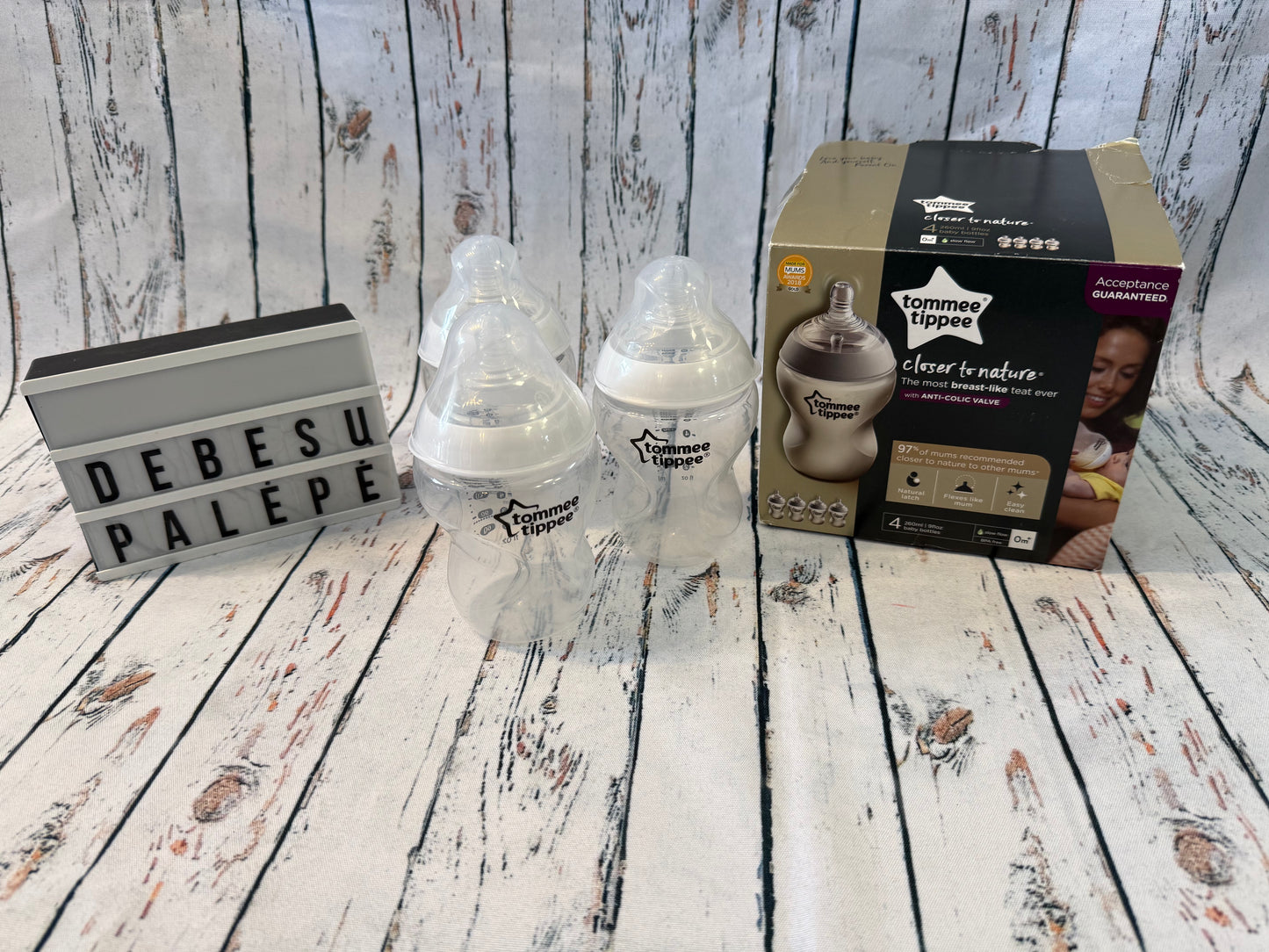 🍼🤍 Tommee Tippee Closer to Nature buteliukų rinkinys