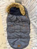 🧸❄️ Šiltas vokelis vežimėliui su kailiuku