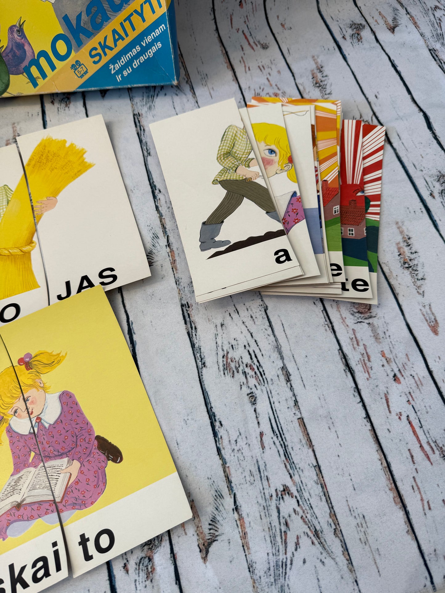 📖🦔 Mokausi skaityti – žodžių ir veiksmų kortelės