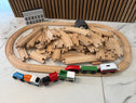 🚂 IKEA Medinė traukinukų trasa su lokomotyvu 🌲