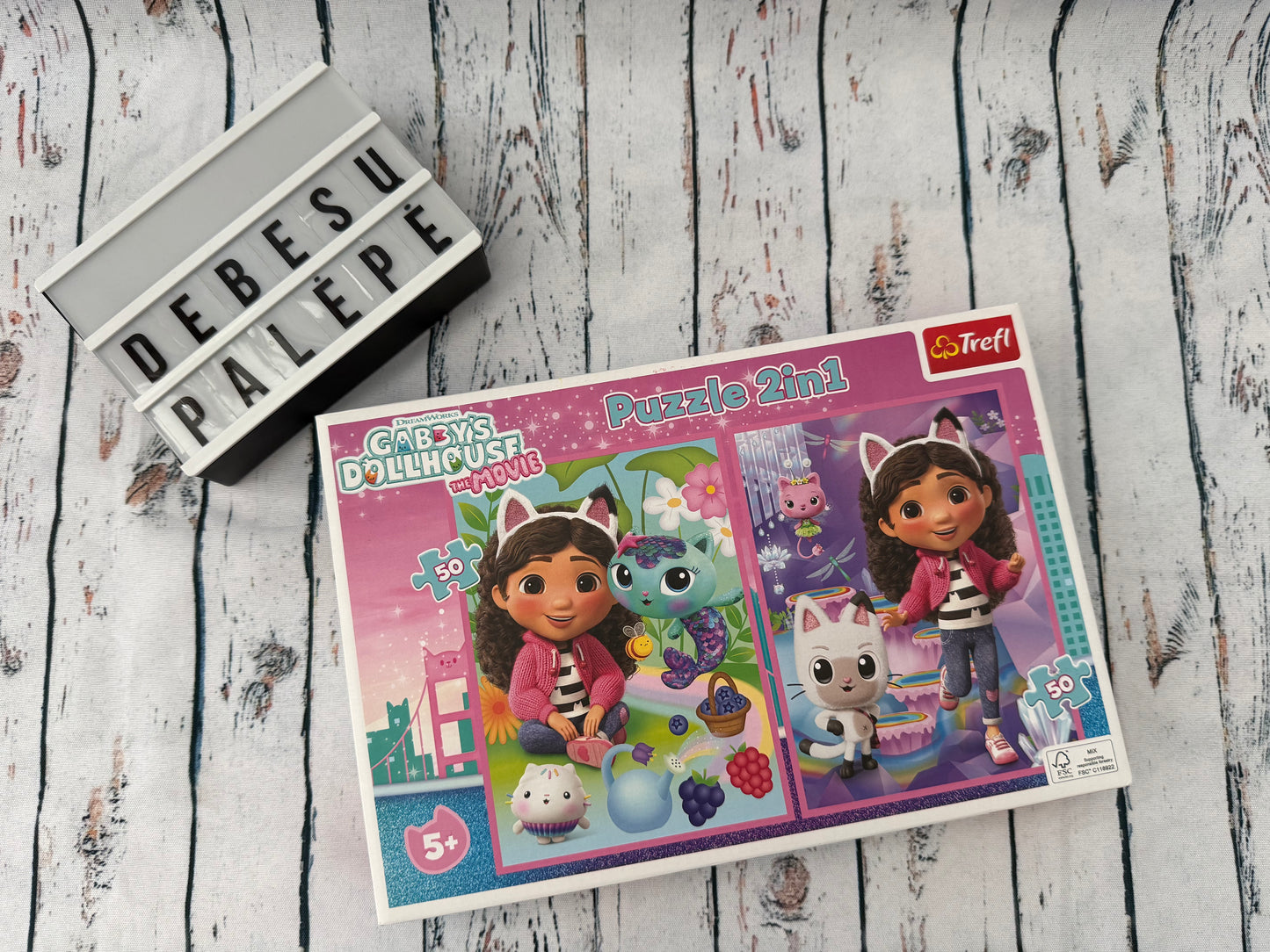 🧩🐱 Gabby's Dollhouse 2 viename dėlionių rinkinys