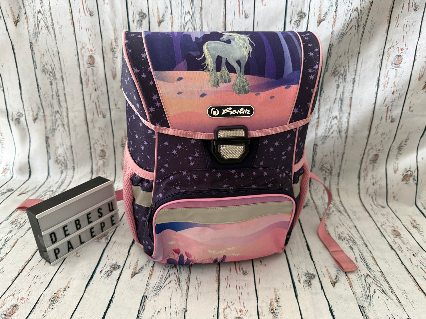 🎒🦄 Herlitz mokyklinė kuprinė su vienaragiu