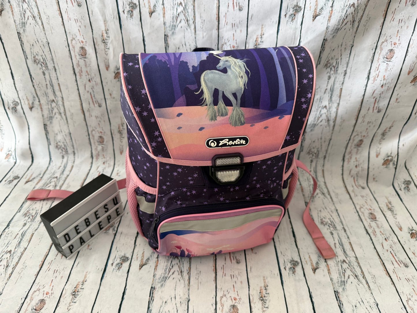 🎒🦄 Herlitz mokyklinė kuprinė su vienaragiu
