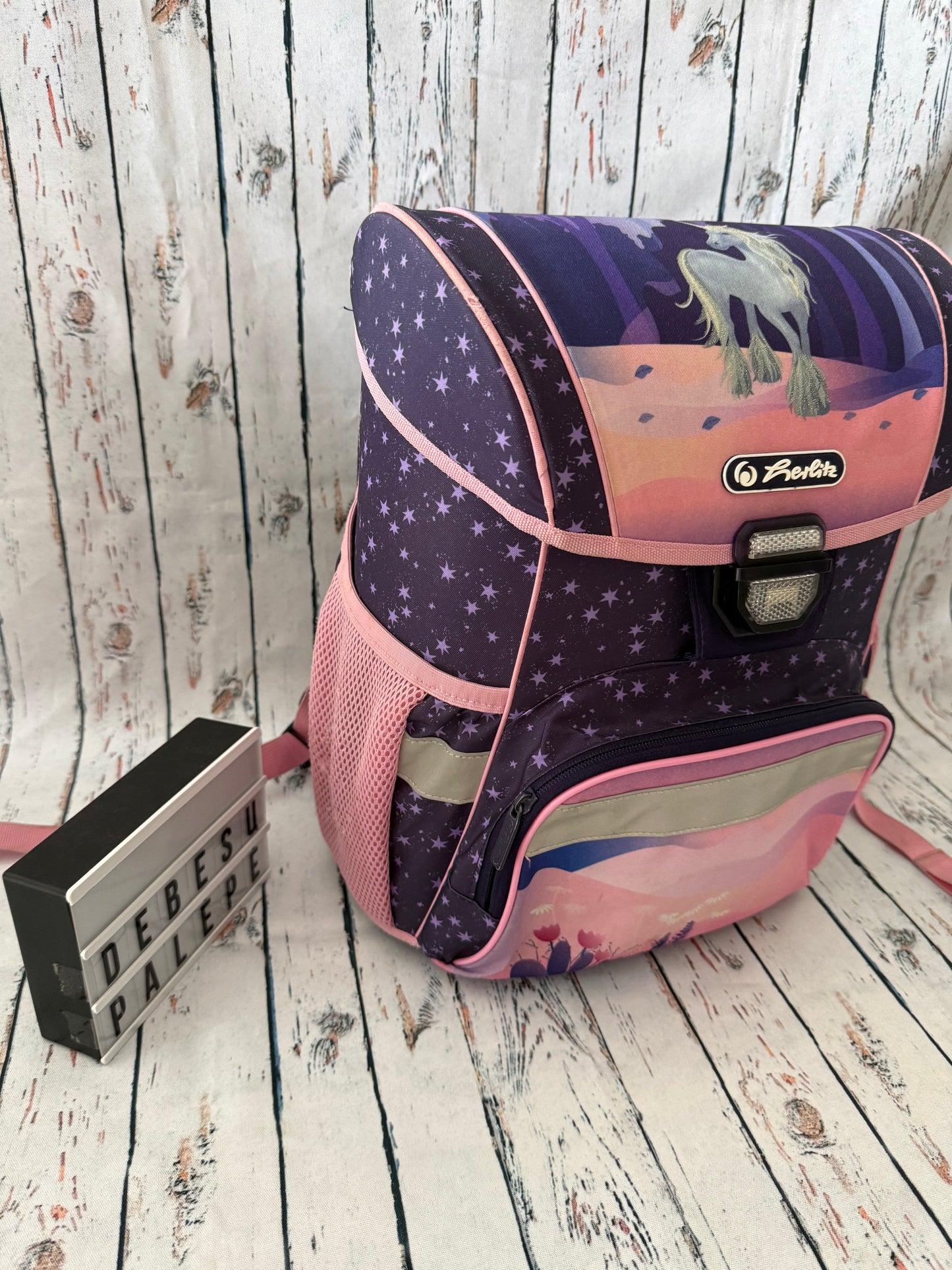 🎒🦄 Herlitz mokyklinė kuprinė su vienaragiu
