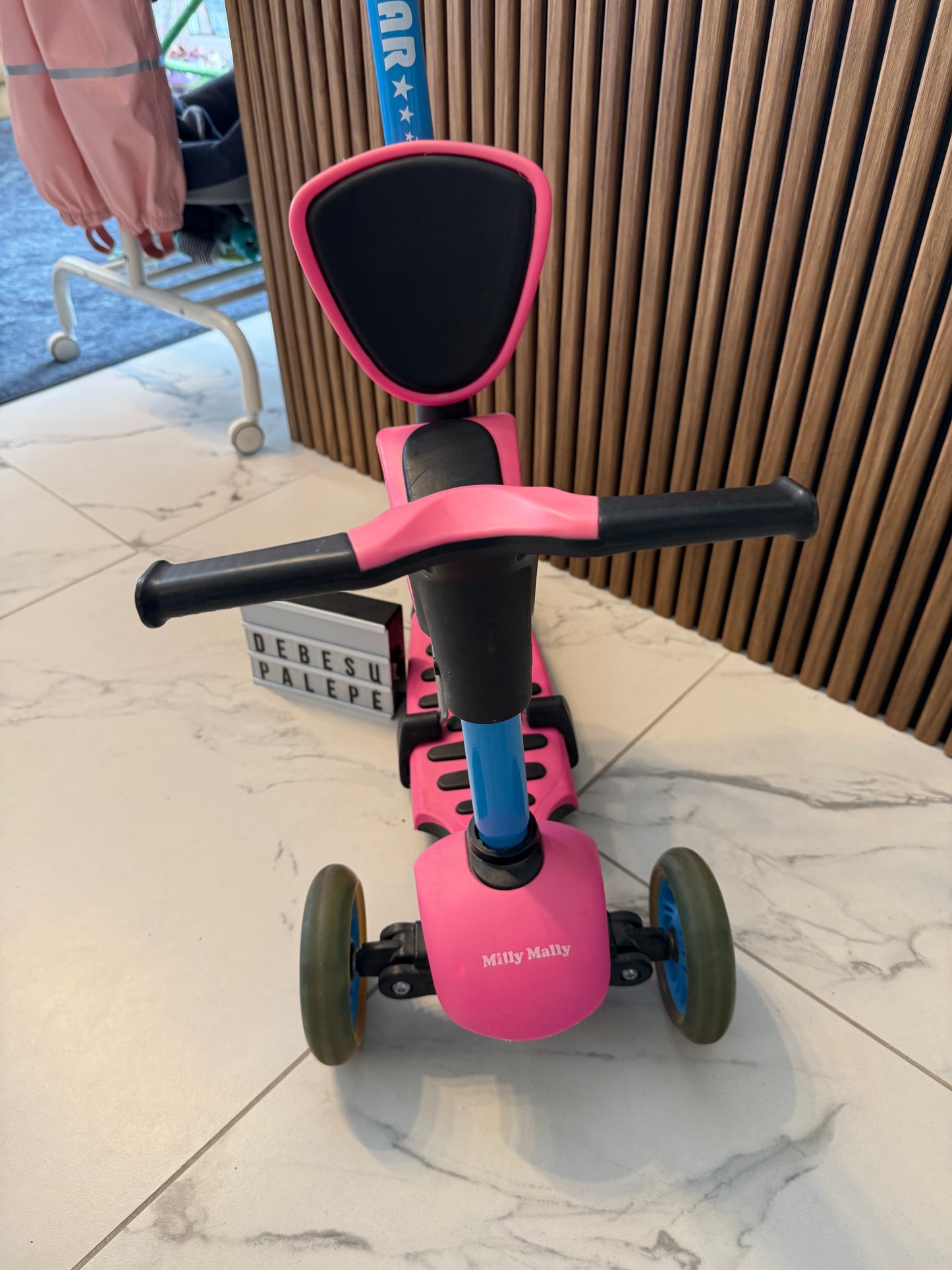 🛴💖 Milly Mally Little Star 3in1 balansinis dviratukas–paspirtukas