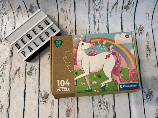 🦄🧩 Vienaragio dėlionė – 104 detalės
