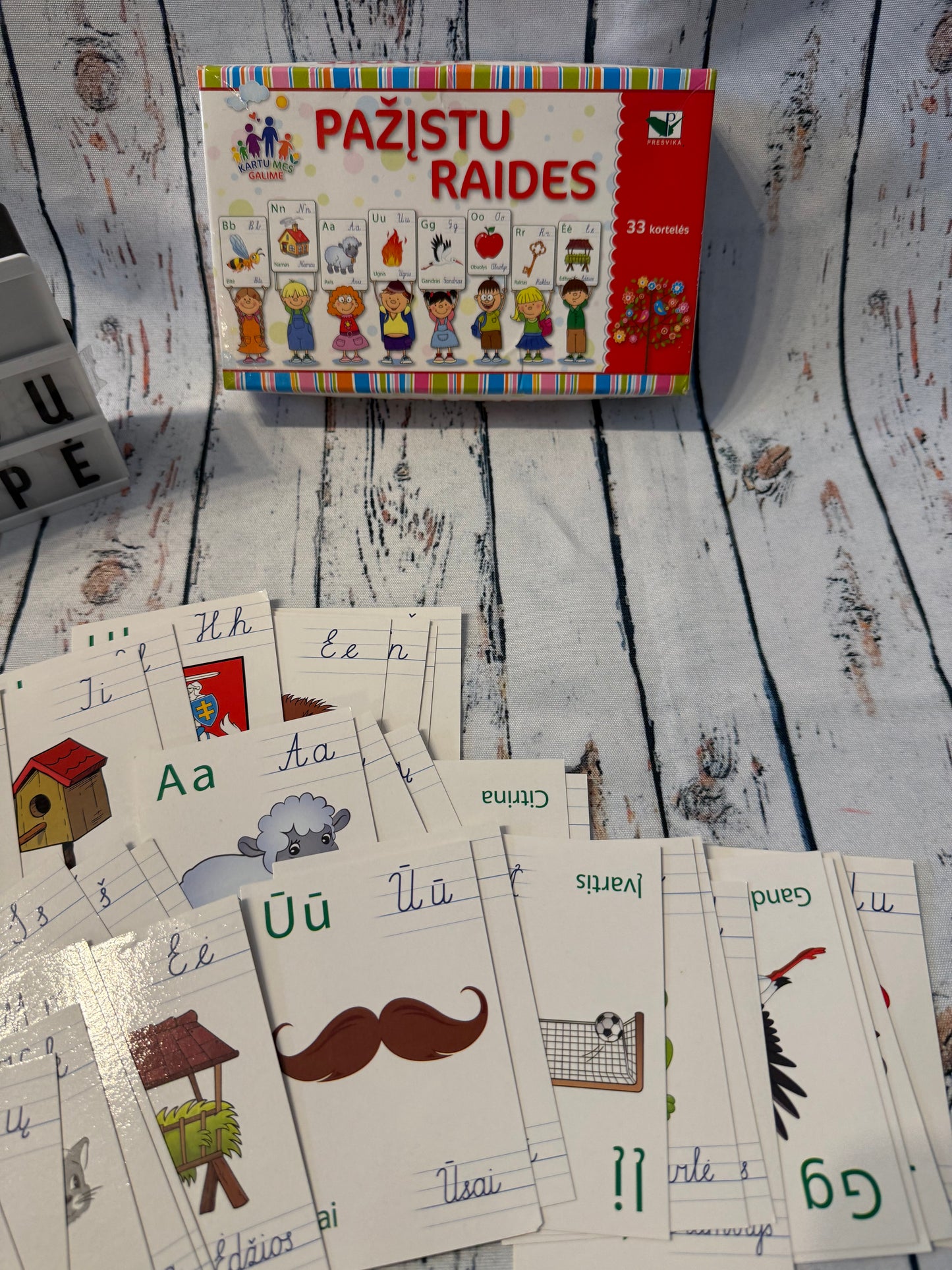 🔤📚 Pažįstu raides – lavinamosios kortelė