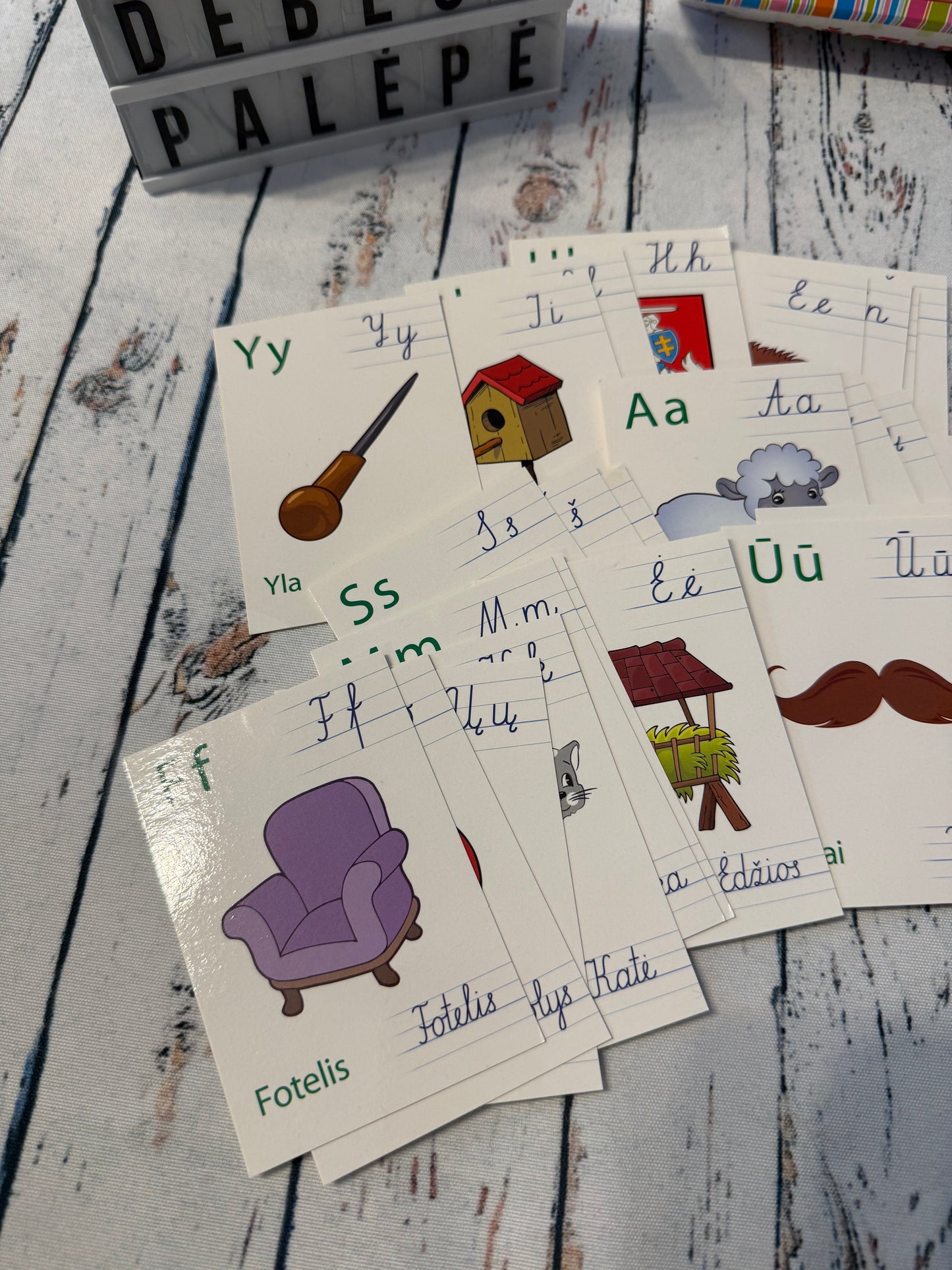 🔤📚 Pažįstu raides – lavinamosios kortelė