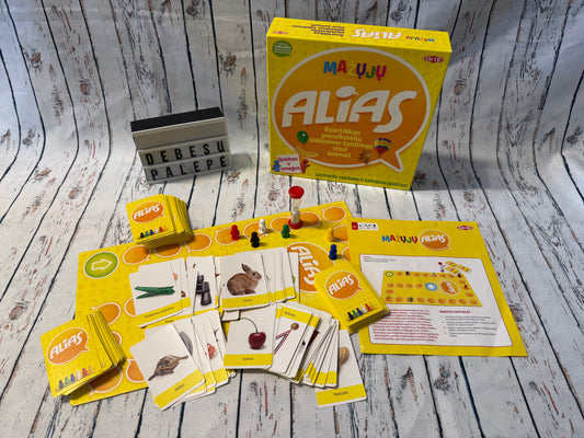 🎲🗨️ Mažųjų Alias – linksmas aiškinimo žaidimas