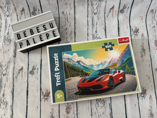 🚗🧩 Trefl dėlionė Sportinis automobilis 100 detalių